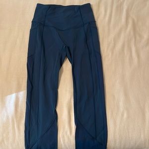 Lululemon Navy Blue Cropped Leggings - 23”